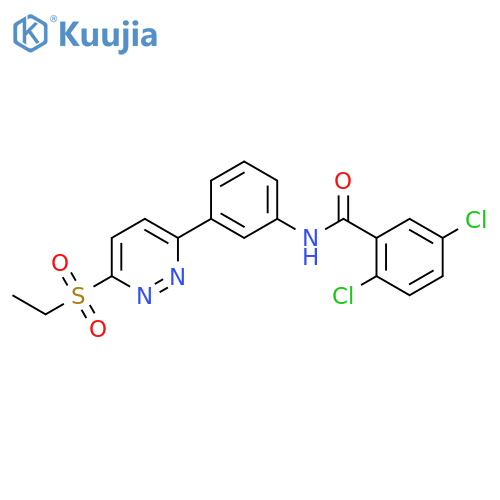 2,5-dichloro-N-{3-[6-(ethanesulfonyl)pyridazin-3-yl]phenyl}benzamide structure