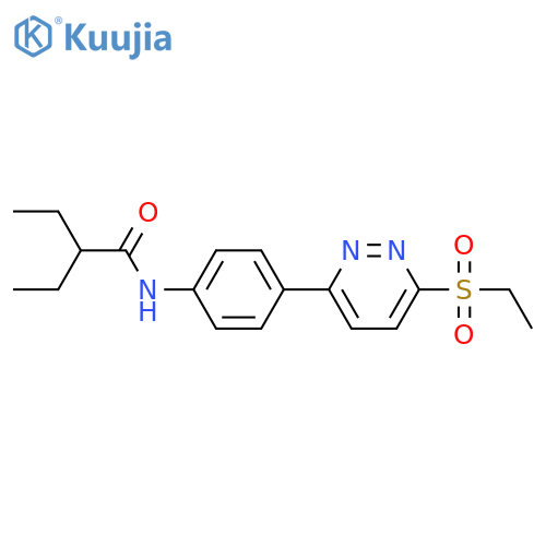 N-{4-[6-(ethanesulfonyl)pyridazin-3-yl]phenyl}-2-ethylbutanamide structure