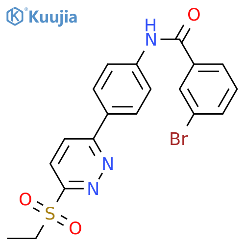 3-bromo-N-{4-[6-(ethanesulfonyl)pyridazin-3-yl]phenyl}benzamide structure