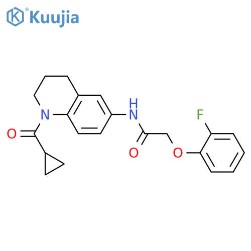 N-(1-cyclopropanecarbonyl-1,2,3,4-tetrahydroquinolin-6-yl)-2-(2-fluorophenoxy)acetamide structure