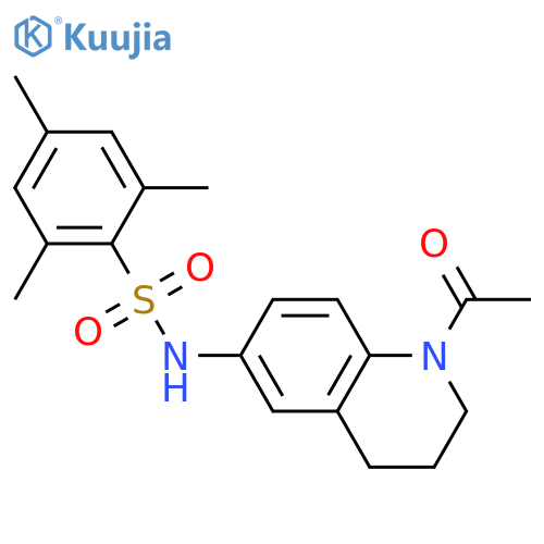 N-(1-acetyl-1,2,3,4-tetrahydroquinolin-6-yl)-2,4,6-trimethylbenzene-1-sulfonamide structure