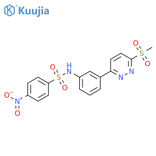 N-[3-(6-methanesulfonylpyridazin-3-yl)phenyl]-4-nitrobenzene-1-sulfonamide structure