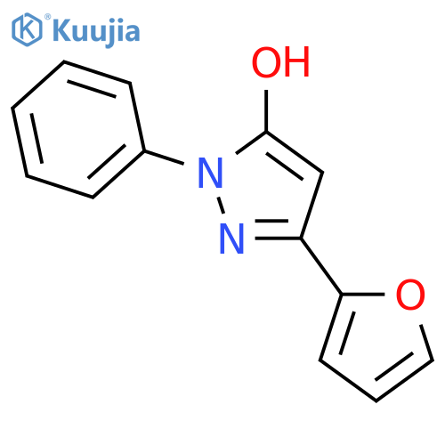 3-(furan-2-yl)-1-phenyl-4,5-dihydro-1H-pyrazol-5-one structure