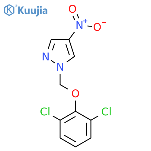 1-((2,6-Dichlorophenoxy)methyl)-4-nitro-1H-pyrazole structure