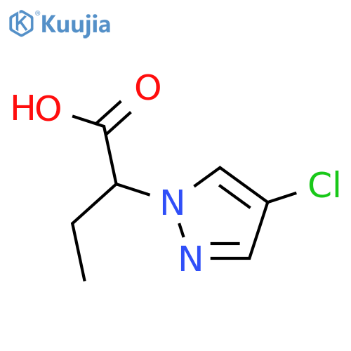 2-(4-chloro-1H-pyrazol-1-yl)butanoic acid structure