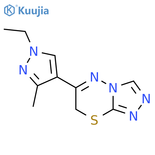 1-ethyl-3-methyl-4-{7H-1,2,4triazolo3,4-b1,3,4thiadiazin-6-yl}-1H-pyrazole structure