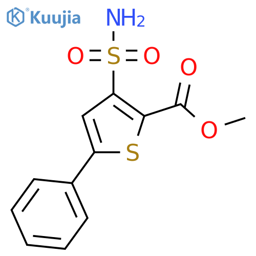 Methyl 5-phenyl-3-sulfamoylthiophene-2-carboxylate structure