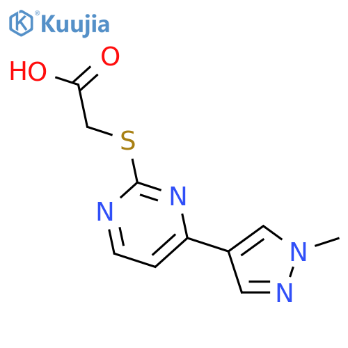 2-{[4-(1-methyl-1H-pyrazol-4-yl)pyrimidin-2-yl]sulfanyl}acetic acid structure