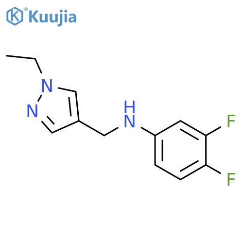 (3,4-Difluoro-phenyl)-(1-ethyl-1H-pyrazol-4-ylmethyl)-amine structure