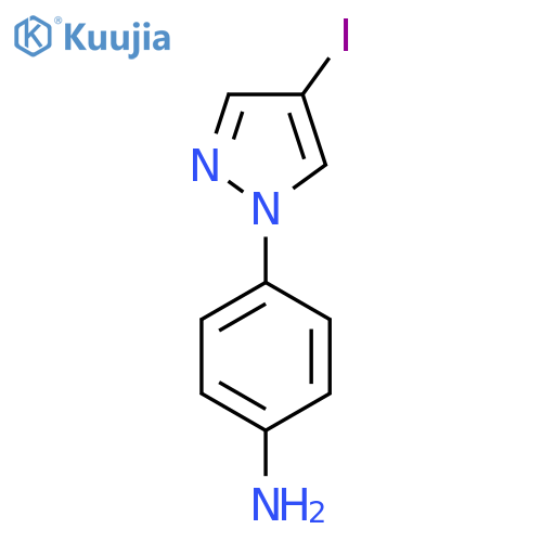 4-(4-iodo-1H-pyrazol-1-yl)aniline structure