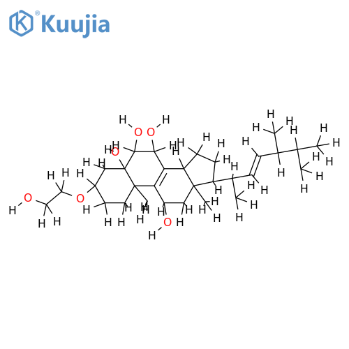3-(1',2'-ethanediol)-24-methylcholesta-8(9),22E-diene-3beta,5alpha,6alpha,7alpha,11alpha-pentaol structure