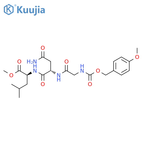 L-Leucine, N-[N2-[N-[[(4-methoxyphenyl)methoxy]carbonyl]glycyl]-L-asparaginyl]-, methyl ester structure