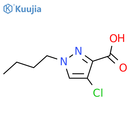 1-Butyl-4-chloro-1H-pyrazole-3-carboxylic acid structure