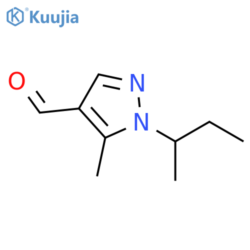 1-(butan-2-yl)-5-methyl-1H-pyrazole-4-carbaldehyde structure