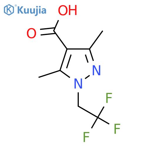 3,5-Dimethyl-1-(2,2,2-trifluoroethyl)-1H-pyrazole-4-carboxylic acid structure