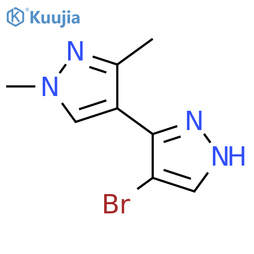 4-(4-bromo-1H-pyrazol-3-yl)-1,3-dimethyl-1H-pyrazole structure