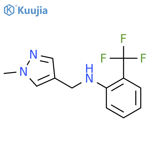 N-(1-Methyl-1H-pyrazol-4-yl)methyl-2-(trifluoromethyl)aniline structure