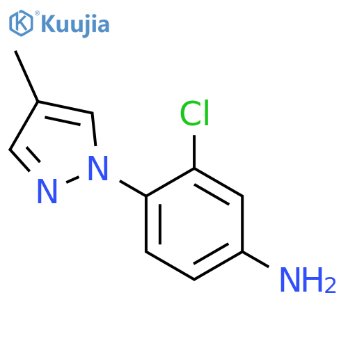 3-Chloro-4-(4-methyl-1H-pyrazol-1-yl)aniline structure