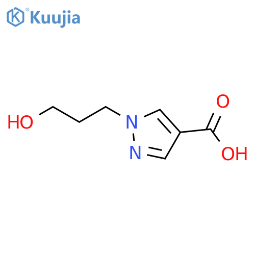 1-(3-hydroxypropyl)-1H-pyrazole-4-carboxylic acid structure