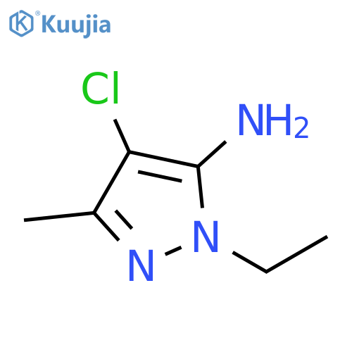 4-chloro-1-ethyl-3-methyl-1H-pyrazol-5-amine structure