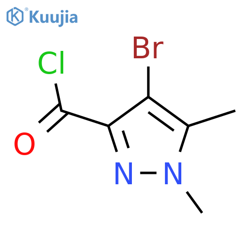 4-Bromo-1,5-dimethyl-1H-pyrazole-3-carbonyl chloride structure