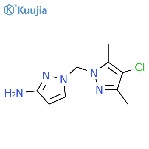 1-(4-chloro-3,5-dimethyl-1H-pyrazol-1-yl)methyl-1H-pyrazol-3-amine structure