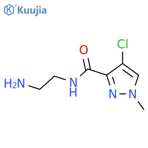 N-(2-aminoethyl)-4-chloro-1-methyl-1H-pyrazole-3-carboxamide structure
