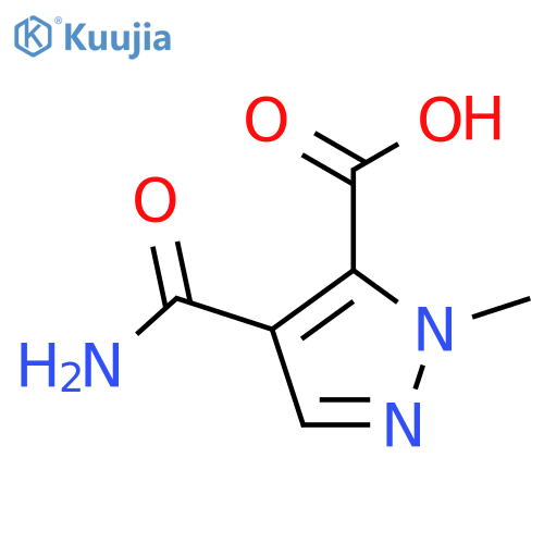 4-(aminocarbonyl)-1-methyl-1H-pyrazole-5-carboxylic acid structure