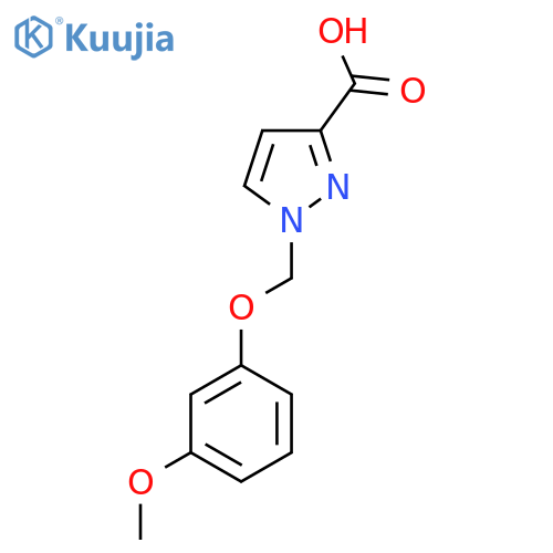1-(3-Methoxyphenoxy)methyl-1H-pyrazole-3-carboxylic acid structure