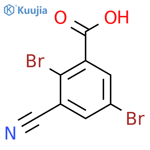 2,5-Dibromo-3-cyanobenzoic acid structure