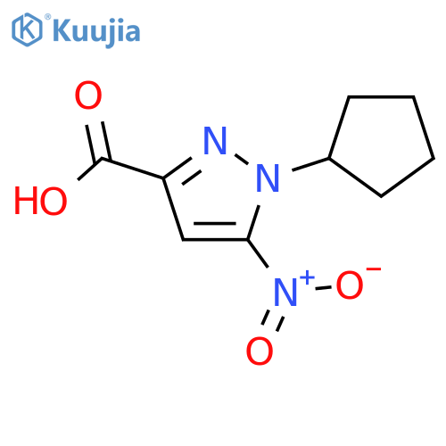 1-Cyclopentyl-5-nitro-1H-pyrazole-3-carboxylic acid structure