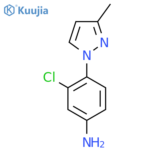 3-Chloro-4-(3-methyl-1H-pyrazol-1-YL)aniline structure