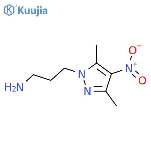 3-(3,5-dimethyl-4-nitro-1H-pyrazol-1-yl)propan-1-amine structure