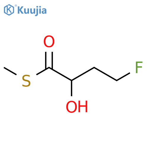 Butanethioic acid,4-fluoro-2-hydroxy-, S-methyl ester structure