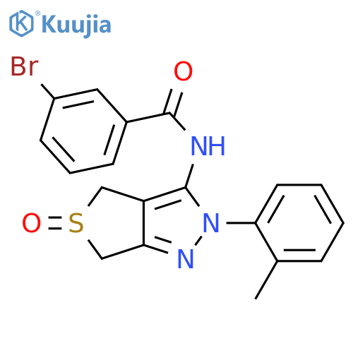 3-bromo-N-[2-(2-methylphenyl)-5-oxo-2H,4H,6H-5lambda4-thieno[3,4-c]pyrazol-3-yl]benzamide structure