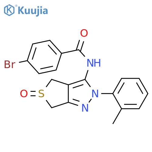4-bromo-N-[2-(2-methylphenyl)-5-oxo-2H,4H,6H-5lambda4-thieno[3,4-c]pyrazol-3-yl]benzamide structure
