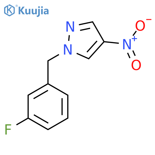 1-[(3-Fluorophenyl)methyl]-4-nitro-1H-pyrazole structure