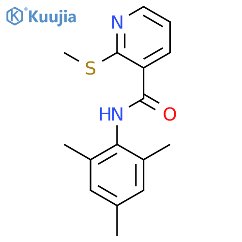 2-(methylsulfanyl)-N-(2,4,6-trimethylphenyl)pyridine-3-carboxamide structure