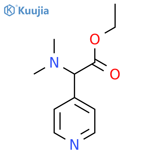 Ethyl 2-(4-pyridyl)-2-(dimethylamino)acetate structure