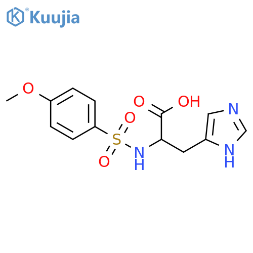 3-(1H-imidazol-4-yl)-2-{[(4-methoxyphenyl)sulfonyl]amino}propanoic acid structure