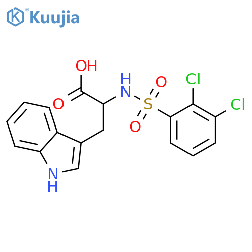 2-{[(2,3-dichlorophenyl)sulfonyl]amino}-3-(1H-indol-3-yl)propanoic acid structure