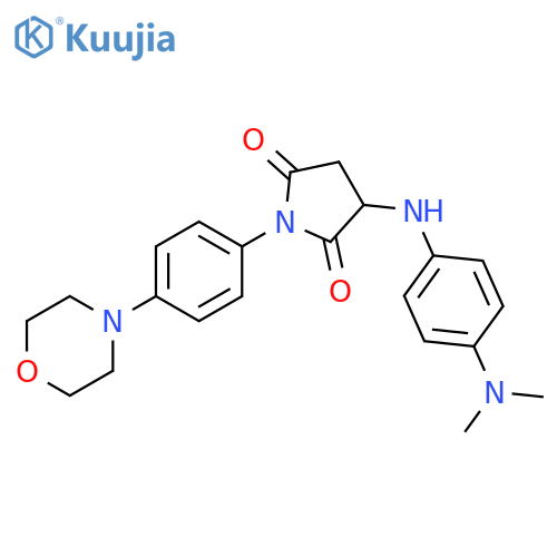 3-{[4-(dimethylamino)phenyl]amino}-1-[4-(morpholin-4-yl)phenyl]pyrrolidine-2,5-dione structure