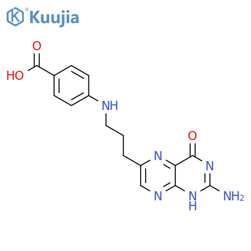 Benzoic acid,4-[[3-(2-amino-3,4-dihydro-4-oxo-6-pteridinyl)propyl]amino]- structure