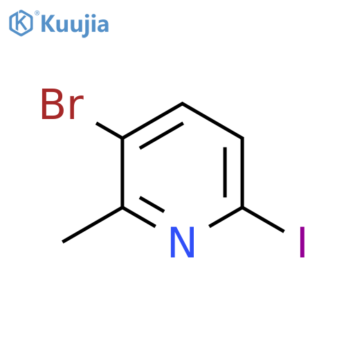 3-Bromo-6-iodo-2-methylpyridine structure