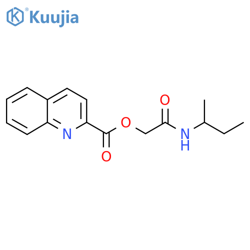 [(butan-2-yl)carbamoyl]methyl quinoline-2-carboxylate structure