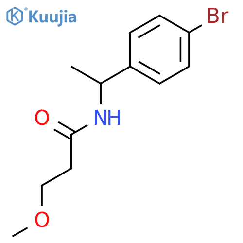 N-(1R)-1-(4-Bromophenyl)ethyl-3-methoxypropanamide structure