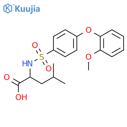 ((4-(2-Methoxyphenoxy)phenyl)sulfonyl)leucine structure