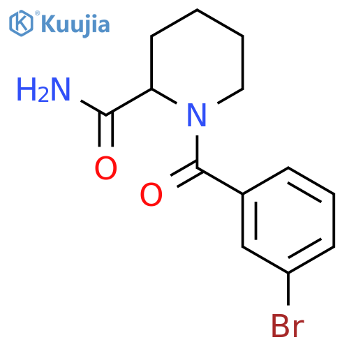 1-(3-Bromobenzoyl)piperidine-2-carboxamide structure