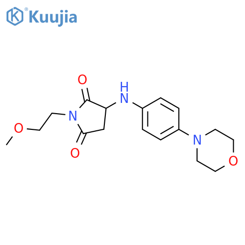 1-(2-methoxyethyl)-3-{[4-(morpholin-4-yl)phenyl]amino}pyrrolidine-2,5-dione structure