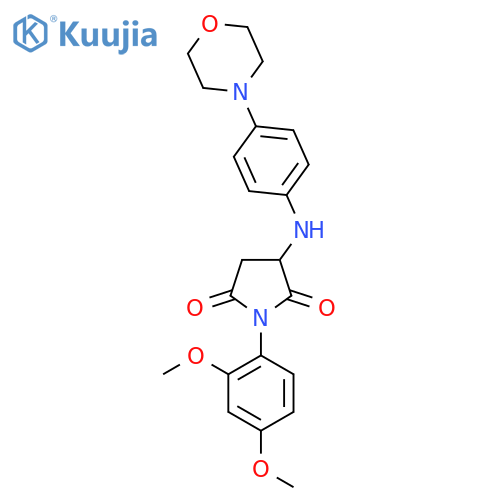1-(2,4-dimethoxyphenyl)-3-{[4-(morpholin-4-yl)phenyl]amino}pyrrolidine-2,5-dione structure